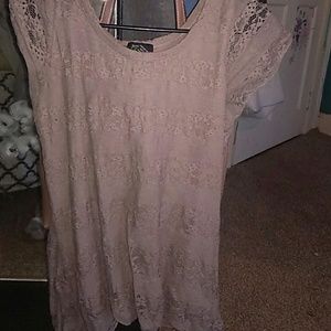 Brown lace top
